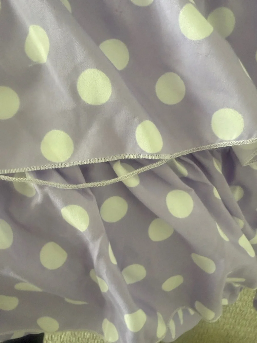 Lavender Polka Dot Ruffled Comforter Set - Lavender